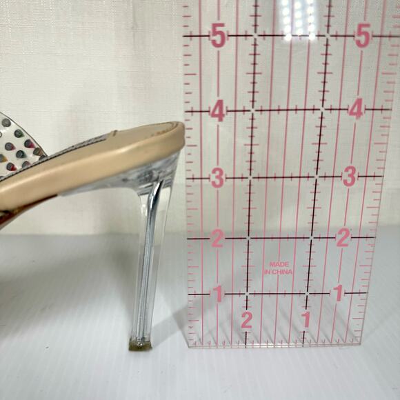 STEVE MADDEN‎ Acrylic Heels Womens 8.5 Bubble Spike Rainbow Pride Rave Party Y2K - Picture 11 of 11